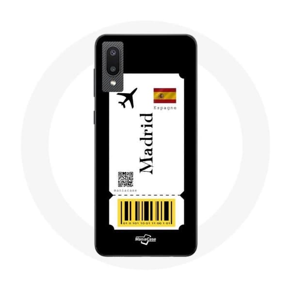 Coque - Samsung - Galaxy A02 - Blød - Sort - Flybillet Madrid Spanien