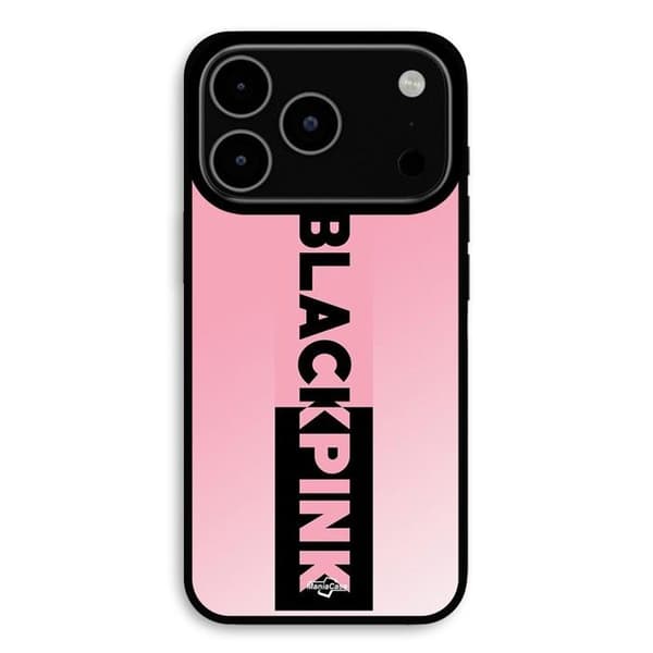 Coque til iPhone 17 Pro Max Blackpink logo i rosa og sort Maniacase Svart