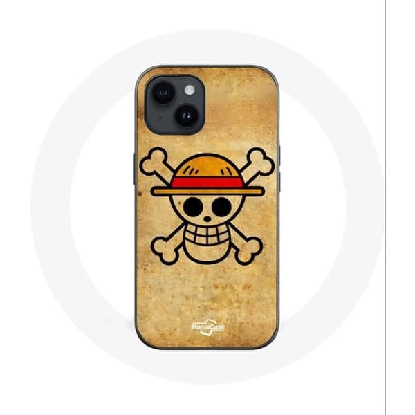 Coque - Maniacase - Iphone 14 Plus - One Piece Manga Dødningehoved - Blød - Sort