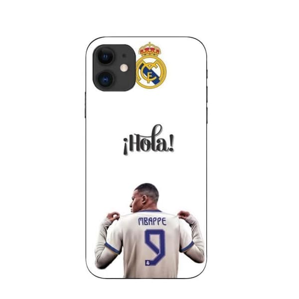 Coque Maniacase för iPhone 11 Kylian Mbappe Real Madrid 9 Hola