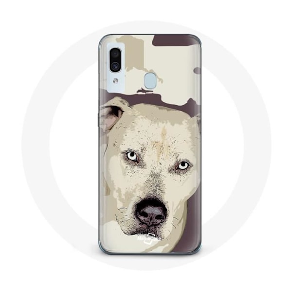 Coque för Samsung Galaxy A20e Vit Pitbull Hund