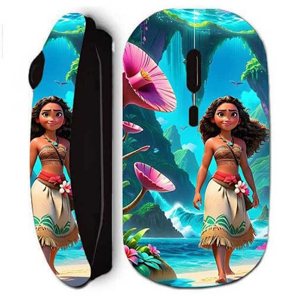 Trådlös mus - VAIANA - ANIMERAD KONST - Svart - Ergonomisk - Optisk