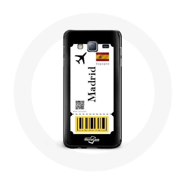 Coque - Samsung - Galaxy J3 - Blød - Sort - Flybillet Madrid Spanien