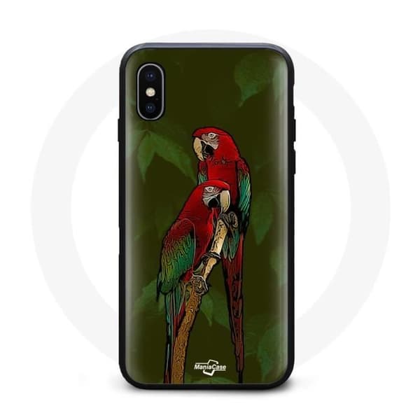 Coque - Pionus - Iphone XS Max - Blød - Rød - Unisex Röd