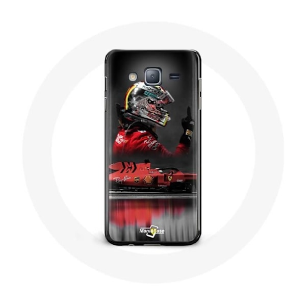 Coque för Samsung Galaxy J3 Formel 1 Sebastian Vettel F1-förare Röd