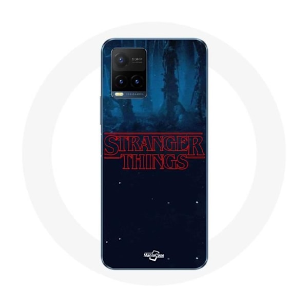 Coque för Vivo Y21s 2021 / Y21 2021 Stranger Things logotyp Blå bakgrund från säsong 2