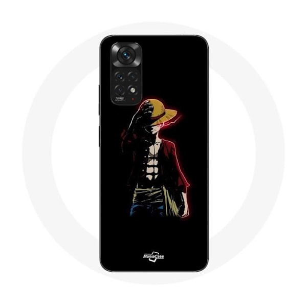 Coque - Maniacase - Xiaomi Redmi Note 11s 4G - One Piece Manga Anime Luffy - Mjuk - Svart Svart