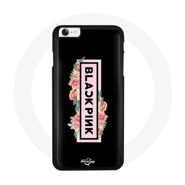 iPhone 4 Cover Blackpink K-pop Gruppe Sort Rosa Logo Sort Baggrund