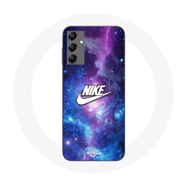 Coque - Nike - Samsung Galaxy A14 4G - Vit Logotyp - Färgglad Rymd - Mjuk Vit, färgglad