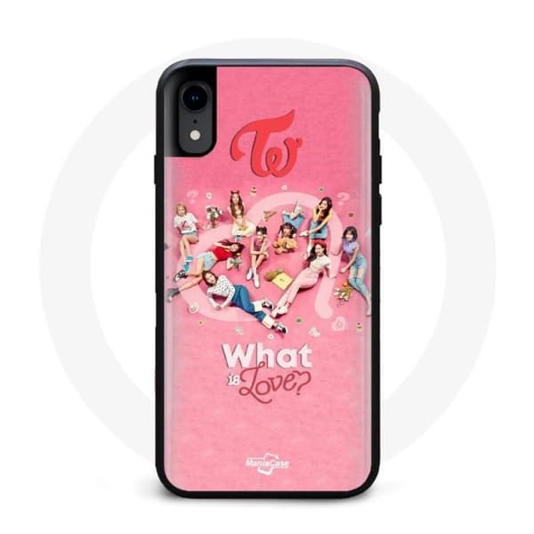 Coque för iPhone XS Max TWICE Logotyp Röd Affisch What Is Love