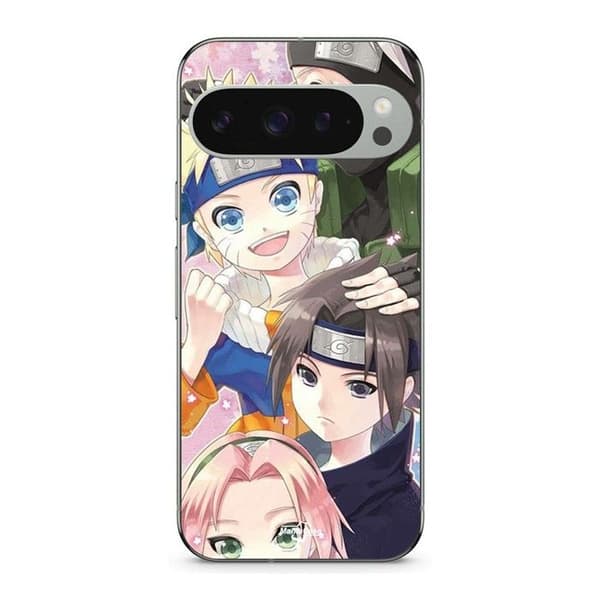 Cover til Google Pixel 9 Pro Kakashi Naruto Sasuke Sakura svart