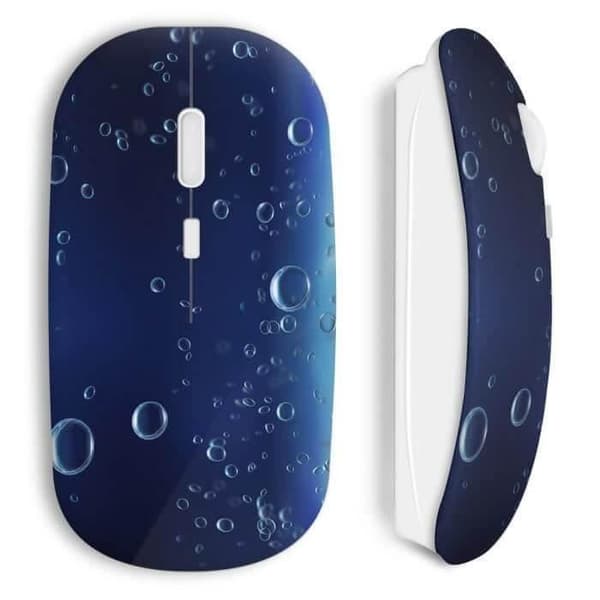 Trådlös mus - Bubbles - Blå - USB - WiFi - Kompatibel med Mac och PC