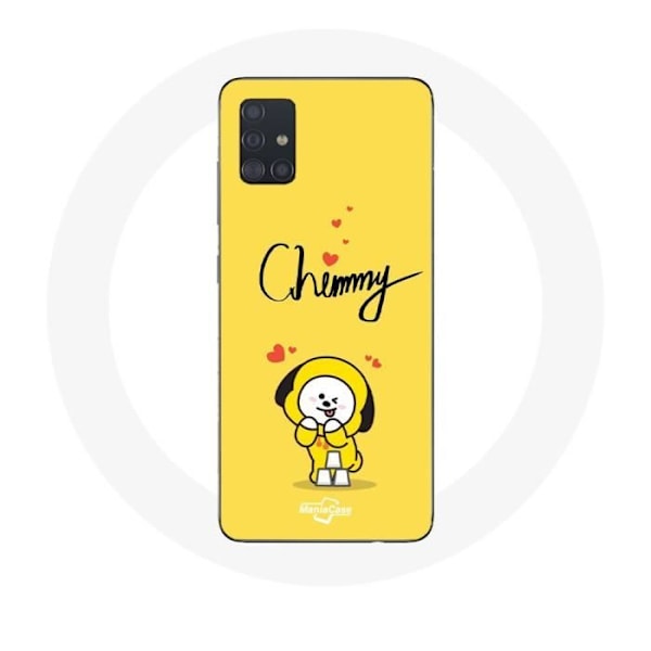 Coque för Samsung Galaxy A71 BTS Bangtan Killarna BT21 Chimmy Jimin Gul Bakgrund
