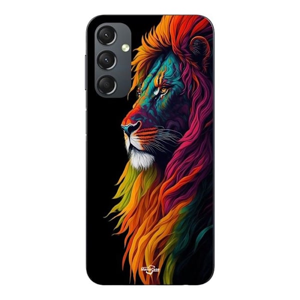 Coque - Maniacase - Samsung Galaxy A24 - Lejon Majestätisk - Mjuk - Färgglad Färgad