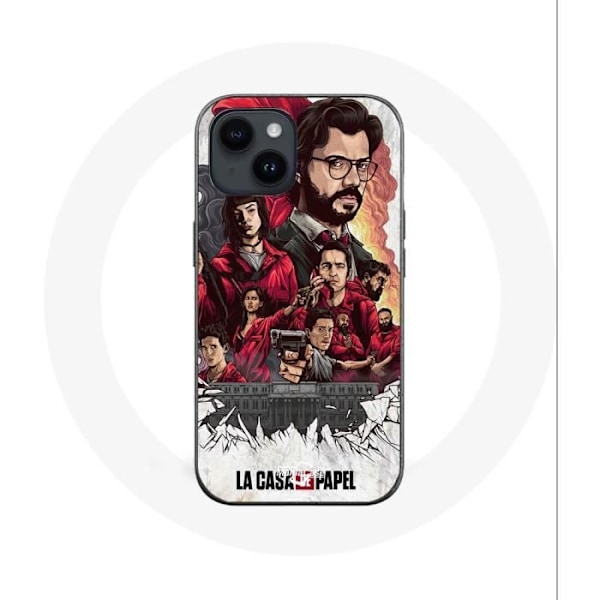 Coque för Iphone 14 - Maniacase - La Casa De Papel - Mjuk - Svart - Konst