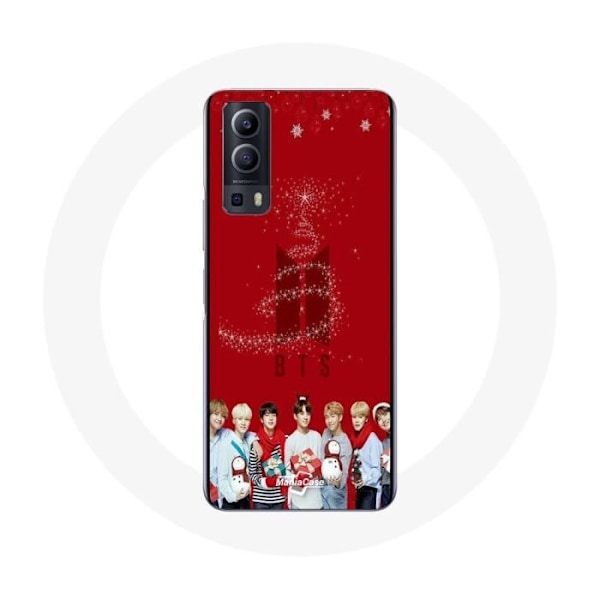 Skydd för Vivo Y72 BTS Bangtan Boys Röd Bakgrund Julklapp 2023