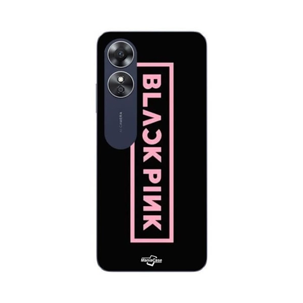 Coque Oppo A17 Blackpink VIP-biljetter Blackpink-logotyp Framsidan svart Maniacase