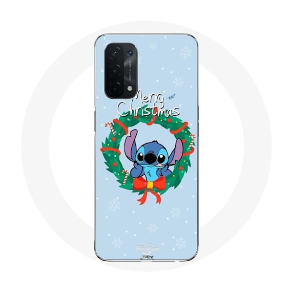 Coque för Oppo A74 5G Stitch snö glad jul blå