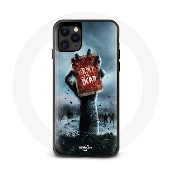 Telefonskal - Maniacase - Iphone 13 Pro Max - Svart silikon - Design Army of the Dead - Flexibel Svart
