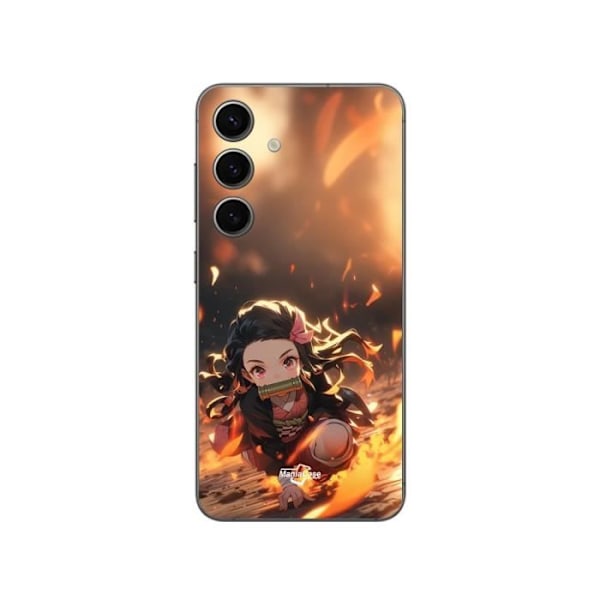 Coque - Maniacase - Samsung Galaxy S24 Plus - Demon Slayer Nezuko - 3D Konst Anime - Mjuk