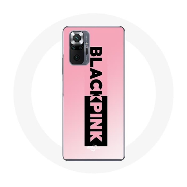 Coque för Xiaomi Redmi Note 10 Pro Blackpink K-pop Grupp Logotyp Svart Rosa Rosa Bakgrund