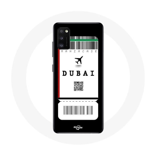 Coque - Samsung - Galaxy A41 - Mjuk - Svart - Flygbiljett Dubai