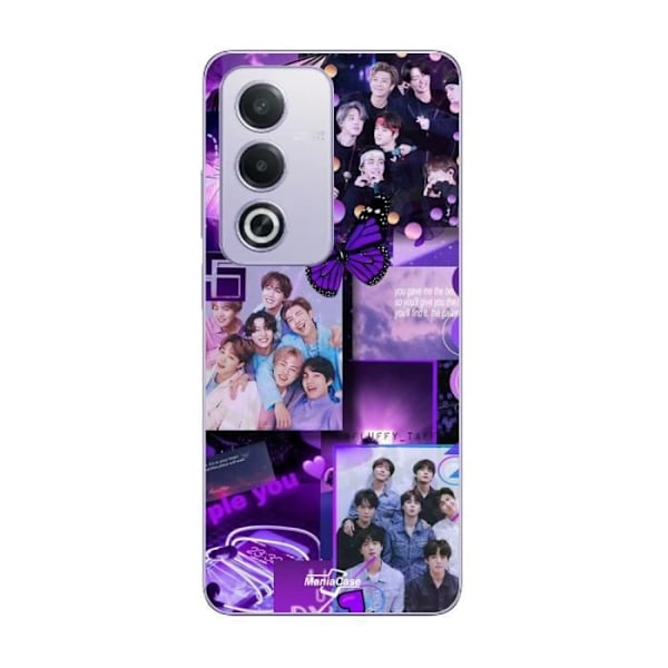 Coque - Maniacase - Oppo A80 - Lila - Mjuk - BTS Koncept Lila