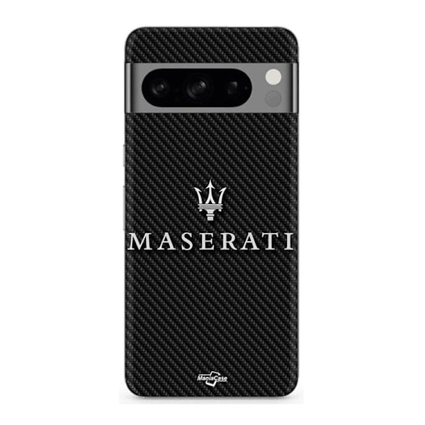 Coque - MANIACASE - Google Pixel 8a Pro - Silikon - Mjuk - Kolfiber Vit Svart