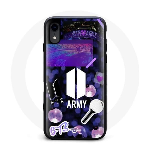 Coque pour Iphone XS Max Bangtan Sonyeondan BTS Logo Army Bomb Lightstick