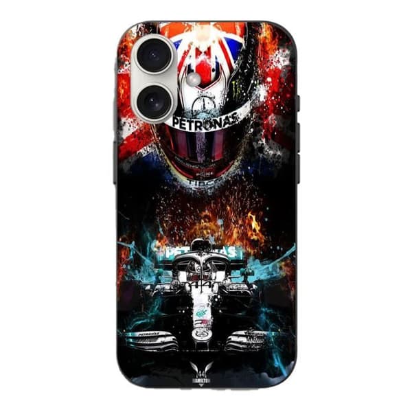 Coque Iphone 16 Plus Lewis Hamilton Mercedes 44