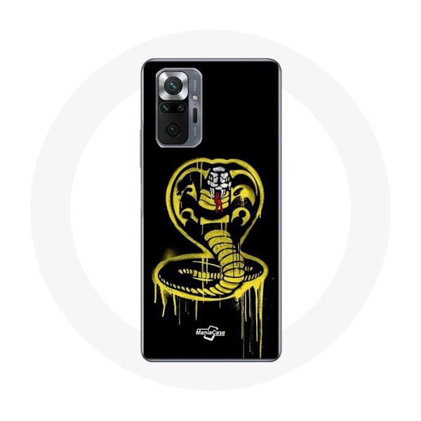 Coque för Xiaomi Redmi Note 10 Pro Cobra Kai Logga Gul Bakgrund Svart Affisch Serie