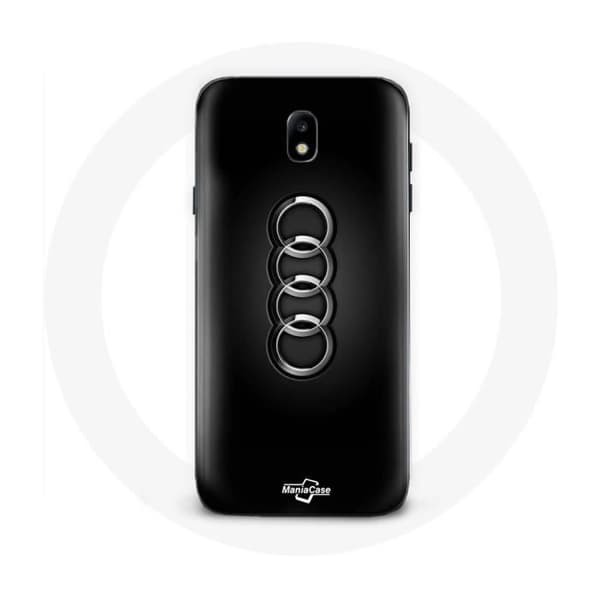 Cover til Samsung Galaxy J7 2017 Audi Logo navkapsel sort baggrund