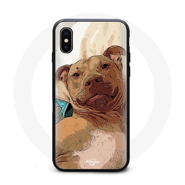 Coque - Sød Pitbull - Iphone XS Max - Blød - Sort - Unisex