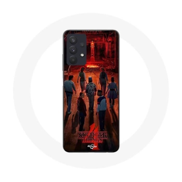 Coque - Maniacase - Samsung Galaxy A32 4G - Svart - Mjuk - Stranger Things säsong 4 svart