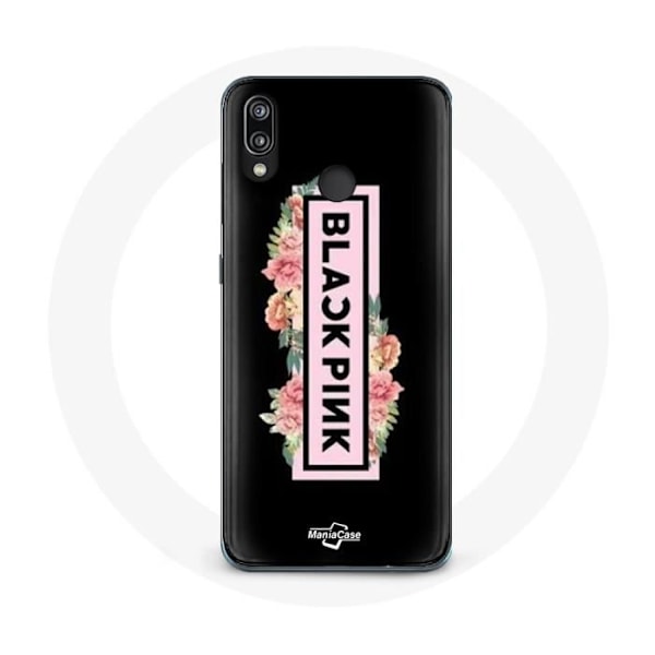 Coque pour Huawei P20 Lite Blackpink K-pop-gruppens logotyp svart rosa svart bakgrund