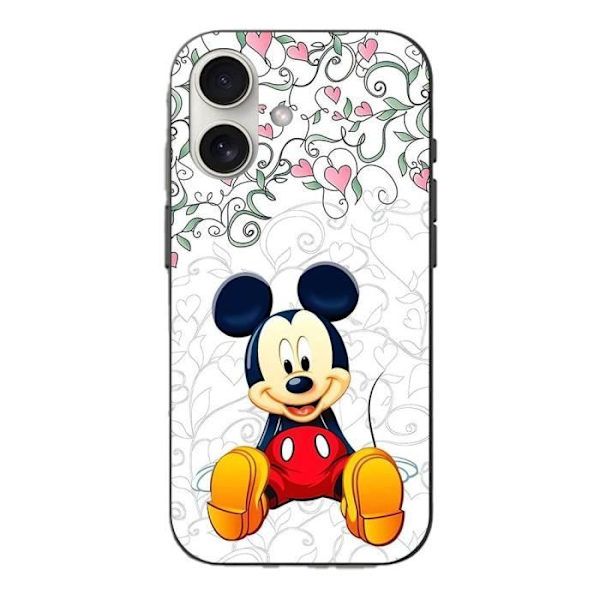 Coque - Disney - Iphone 16 Plus - Mickey Mouse - Blød - Sort