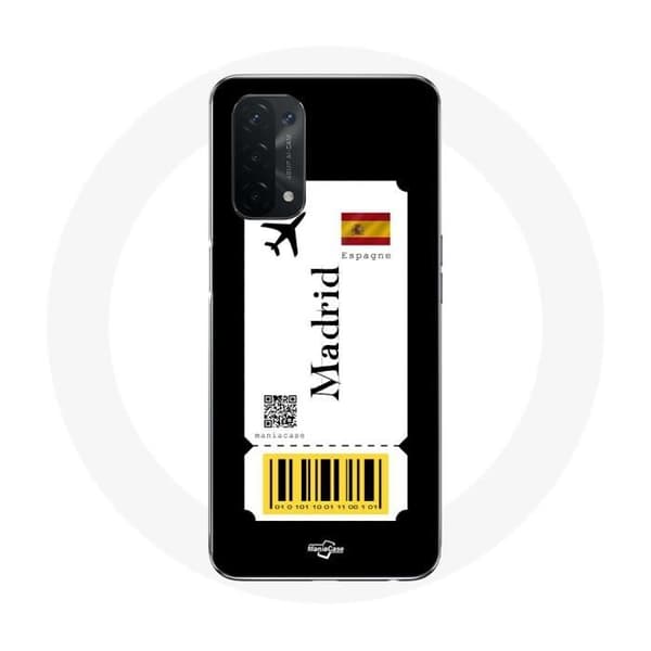 Cover - Oppo - A54 5G - Blød - Flybillet - Sort