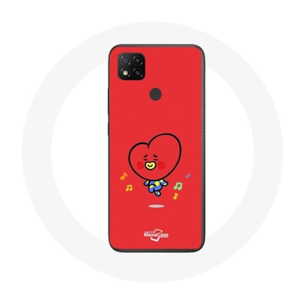 Skydd för Xiaomi Redmi 9C BTS Bangtan Boys BT21 TATA V Röd Bakgrund