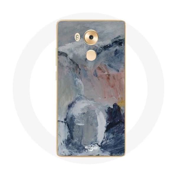 Huawei Mate 8 Suojakuori Harmaa abstrakti tekstiili