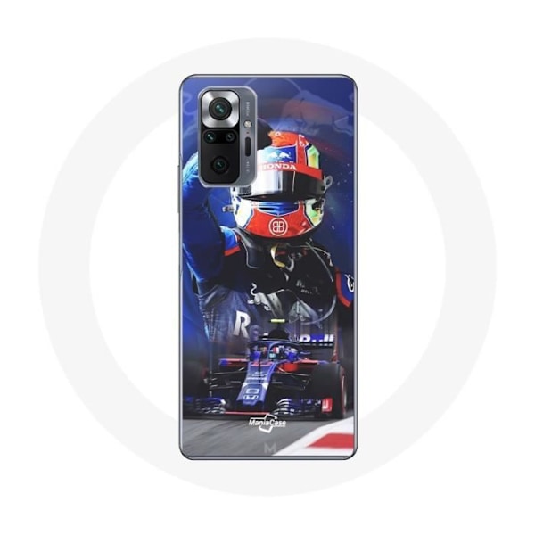 Coque för Xiaomi Redmi Note 10 Pro Formel 1 Pierre Gasly F1-förare Röd Blå