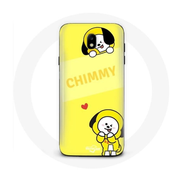 Coque för Samsung Galaxy S5 BTS Bangtan BT21 Chimmy Jimin Gul Bakgrund