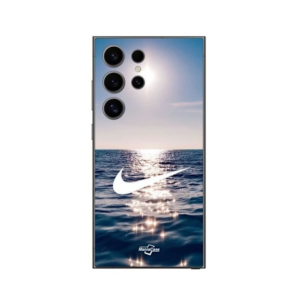 Coque - Maniacase - Samsung Galaxy S24 Ultra - Nike-logotyp - Mjuk - Vit Vit
