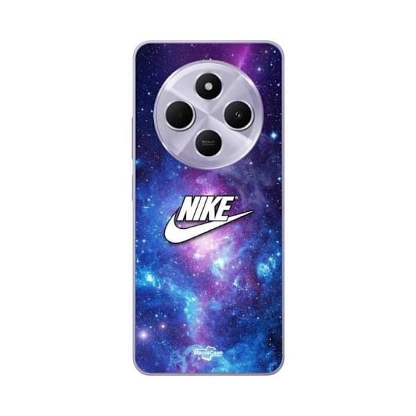 Coque Xiaomi Redmi 14C nike logotyp vit färgglad rymd Maniacase