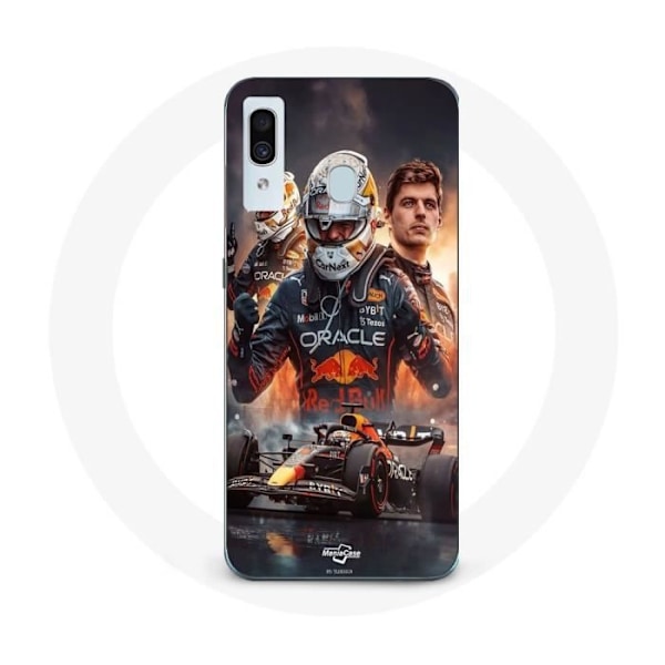 Coque Maniacase för Samsung Galaxy A40 Max Verstappen F1 konstart bakgrundsbild