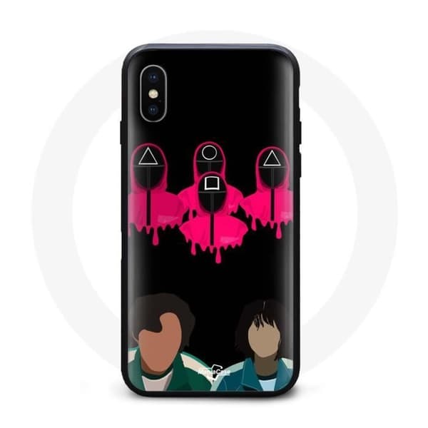 Coque iPhone XS Max Squid Game kasvot Maskit