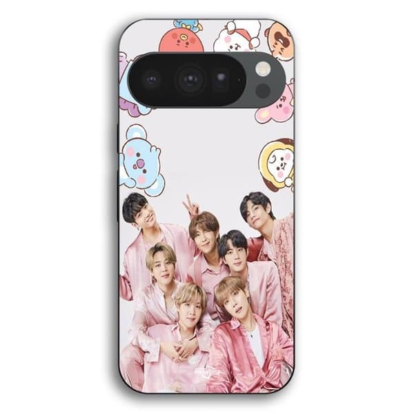 Kuori Google Pixel 10 Pro Kpop BTS Rose Maniacase Svart