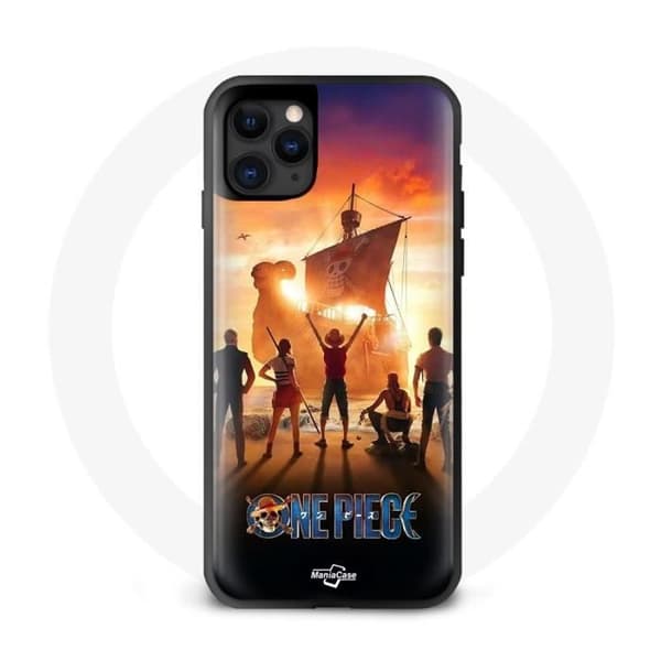 Coque - Maniacase - Iphone 11 Pro Max - One Piece Plakat - Silikone - Blød svart