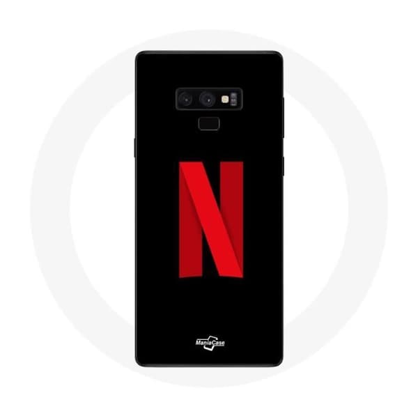 Cover til Samsung Galaxy Note 9 Netflix-logo rød på sort baggrund