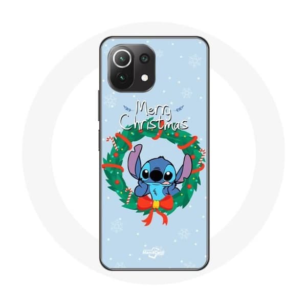 Cover til Xiaomi Mi 11 Lite Stitch sne glad jul blå