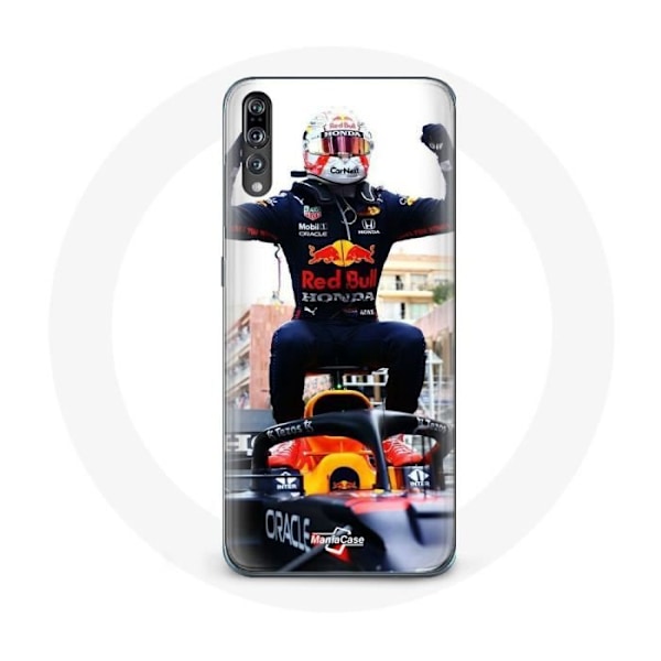 Skydd för Huawei P20 pro Formule 1 Max Verstappen F1-förare svart röd och gul